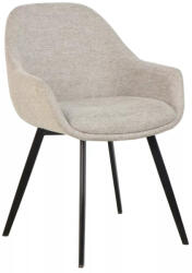 SIGNAL MEBLE Vinto Brego Étkezőszék Szövet Világos Bézs Fekete Vázzal (SIG-VINTOBRCJBE)