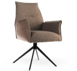 ATREVE SOPHIA Forgó Kárpitozott Szék Trüffel PU Fekete Lábbal (ATE-SOPHCHPUTLEBCKI)