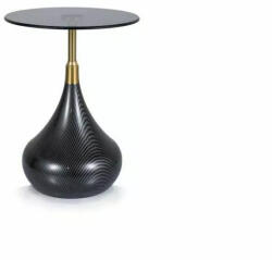 Signal Taurus Elegance Kerek Edzett Üveg Dohányzóasztal Fekete-Arany (SIG-TAURUSSC)