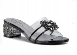 SCA'VIOLA Scaviola fekete köves papucs sarokkal G27 36-os méret (g27)