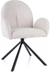 SIGNAL MEBLE Planet Raven Forgó Szék Bézs Szövet Fekete Vázzal Auto-Return Funkcióval (SIG-PLANETRCBE) - prodis