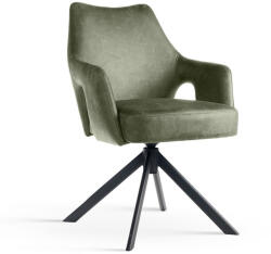 ATREVE VESPER Forgó Fotel Bársony Zöld Karfás (ATE-VESPCHPUGENBCKI)