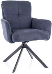 SIGNAL MEBLE Basil Vardo Forgó Étkezőszék Tintakék Szövet Fekete Vázzal (SIG-BASILVACAT)
