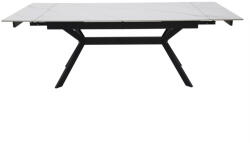 SIGNAL MEBLE Imperia 180 Kihúzható Kerámia Étkezőasztal Matt Fehér/Fekete (SIG-IMPERIABC180) - prodis