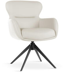 ATREVE HEATHER Forgó Fotel Kárpitozott Krémfehér Fekete (ATE-HEATCHXXCAMBCK)