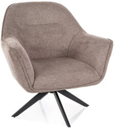 SIGNAL MEBLE Galia Brego Forgó Fotel Szövet Bézs Fekete Matt (SIG-GALIABRBE34) - prodis