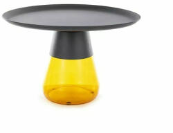 Signal Tiffany Kerek Fém-Üveg Dohányzóasztal Matt Fekete-Narancs TIFFANYBCPFI70 (SIG-TIFFANYBCPFI70)