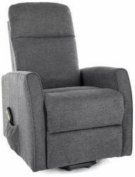 SIGNAL MEBLE Leto Brego Elektromos Relax Fotel Szürke Kárpittal (SIG-LETOBRCSZ)