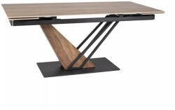 SIGNAL MEBLE Genesis Legno Kihúzható Kerámia Étkezőasztal Tölgy-Fekete (SIG-GENESISD160) - prodis