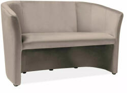 SIGNAL MEBLE TM-2 Bársony Kétszemélyes Kanapé Sötét Bézs (SIG-TM2V40)