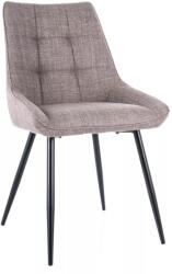 SIGNAL MEBLE Klif Bjorn Étkezőszék Bézs Szövet Fekete Fém Vázzal (SIG-KLIFBJCBE)