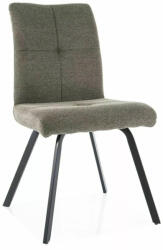 SIGNAL MEBLE Swing Brego Olívazöld Szövet Étkezőszék Fekete Fém Vázzal (SIG-SWINGBRCOL)