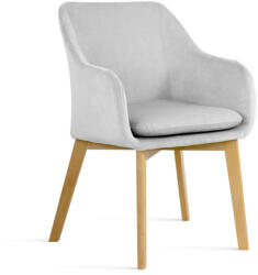 ATREVE HUAN Kárpitozott Fotel Szürke Szövet Fa Lábakkal (ATE-HUANCHSTGR1XXXP)