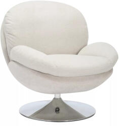 SIGNAL MEBLE Brigitte Króm Forgó Fotel Brego Szövettel Világos Bézs (SIG-BRIGITTEBRJBE22) - prodis