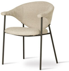 ATREVE NOTI Modern Kárpitozott Szék Bézs Karfával Fekete Lábakkal (ATE-NOTICHXXBGEBCKI)
