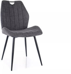 SIGNAL MEBLE Arco Brego Modern Étkezőszék Szövet Sötétszürke Fekete Vázzal (SIG-ARCOBRCCSZ)