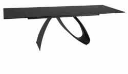 SIGNAL MEBLE Diuna Bővíthető Edzett Üveg Étkezőasztal Matt Fekete (SIG-DIUNACCZ160)