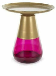 Signal Tiffany Luxus Kerek Dohányzóasztal Matt Arany-Lila Üveg (SIG-TIFFANYAZLFFI50)