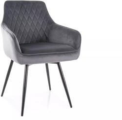 SIGNAL MEBLE Marlo Velvet Forgó Étkezőszék Szürke Bársony Kárpittal (SIG-MARLOVCSZ) - prodis