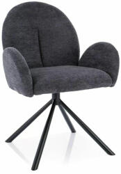 SIGNAL MEBLE Planet Raven Forgó Étkezőszék Sötétszürke Szövet Fekete Vázzal (SIG-PLANETRCCSZ)