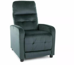 SIGNAL MEBLE Otus Velvet Kihúzható Bársony Relax Fotel Zöld (SIG-OTUSVZ)