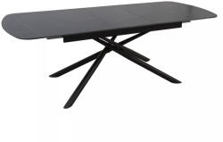 SIGNAL MEBLE Vector Kihúzható Kerámia Étkezőasztal Matt Fekete (SIG-VECTORC180)