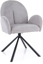SIGNAL MEBLE Planet Raven Forgó Szék Világosszürke Szövet Fekete Vázzal Auto-Return Funkcióval (SIG-PLANETRCSZ)