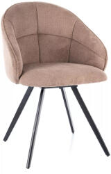 SIGNAL MEBLE Capri Vardo Forgó Étkezőszék Sötét Bézs Szövet Fekete Fém Vázzal (SIG-CAPRIVACCBE)