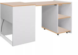 SIGNAL MEBLE Duo Kihúzható Íróasztal Laminált Tölgy-Fehér (SIG-DUODB) - prodis