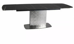 SIGNAL MEBLE Moncler Sahara Noir Bővíthető Kerámia Étkezőasztal Matt Fekete Edzett Üveglappal (SIG-MONCLERCC160)