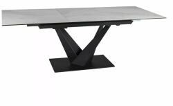 SIGNAL MEBLE Sorento Nature Cloud Bővíthető Kerámia Étkezőasztal Fehér-Fekete (SIG-SORENTOBC160) - prodis