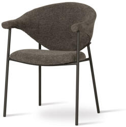 ATREVE NOTI Modern Kárpitozott Szék Sötétszürke Szövettel Fekete Lábakkal (ATE-NOTICHXXGEYBCKI)