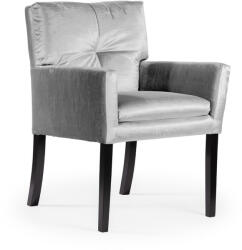 ATREVE Havana Luxus Kárpitozott Szék Szürke Bársony Wenge Lábakkal (ATE-HAVACHSTGR1XXXP)