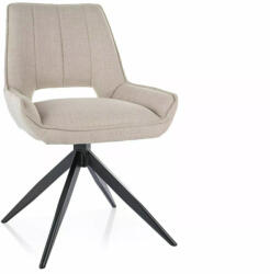 SIGNAL MEBLE Tello Bjorn Forgó Étkezőszék Világos Bézs Szövet Fekete Fém Vázzal (SIG-TELLOBJCJBE) - prodis