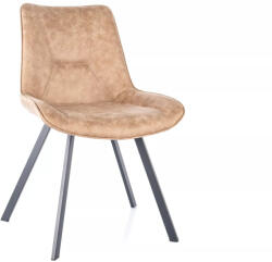 SIGNAL MEBLE Link Modern Mikroszálas Étkezőszék Bézs Fekete Vázzal (SIG-LINKMICBE)