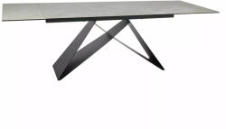 Signal Westin Diamond Ceramic Bővíthető Üvegasztal Krém Matt Fekete Vázzal (SIG-WESTINKRC160)