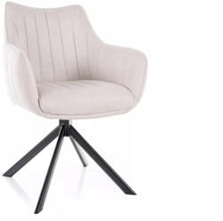 SIGNAL MEBLE Azalia Brego Forgó Étkezőszék Világos Bézs Szövet Fekete Vázzal (SIG-AZALIABRCJBE22)