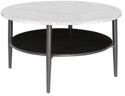 Signal Ella A Kerek Dohányzóasztal Márvány Hatású Fehér Lappal (SIG-ELLAABMAC) - prodis