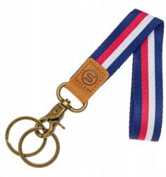  SmithLane Kulcstartó póráz, csuklóra, valódi bőr, nylon, 2cm széles