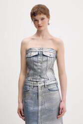 Karl Lagerfeld Jeans top - ezüst XS - answear - 40 990 Ft