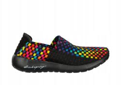 Rock Spring Színes női bebújós félcipő Rock Samba Black Rainbow méret 38 (Samba Black Rainbow)