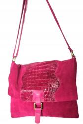 Borse in Pelle Divatos rózsaszín bőr kézitáska Borse In Pelle