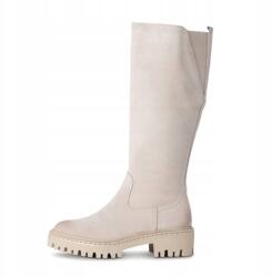 Marco Tozzi Női bőr csizma vastag talppal Marco Tozzi 25626 bézs színű 39-es méret (25626)