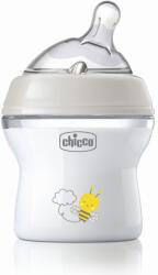 Chicco Natural Feeling cumisüveg 150ml 0m+, szürke