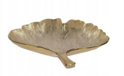 DekoracjaDomu Fém Tál Ginkgo Biloba Levél Alakú - Arany Színű, Stílusos Kiegészítő (5902932253903)