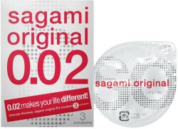 Sagami Original 0, 02 - óvszer - 55mm (3db) - erotikashow