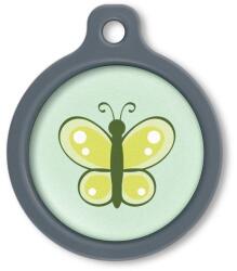 Blucky Butterfly Lime Green Dog Tag large - falatozoo