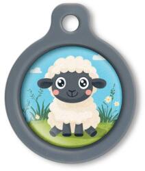 Blucky Baby Lamb Boy Turquoise Blue Dog Tag medium - falatozoo