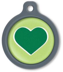 Blucky Heart Lime Green Dog Tag large - falatozoo
