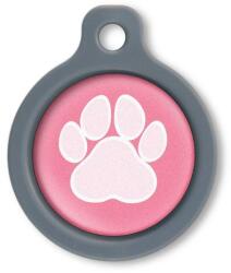 Blucky Wild Paw Dark PInk Dog Tag medium - falatozoo